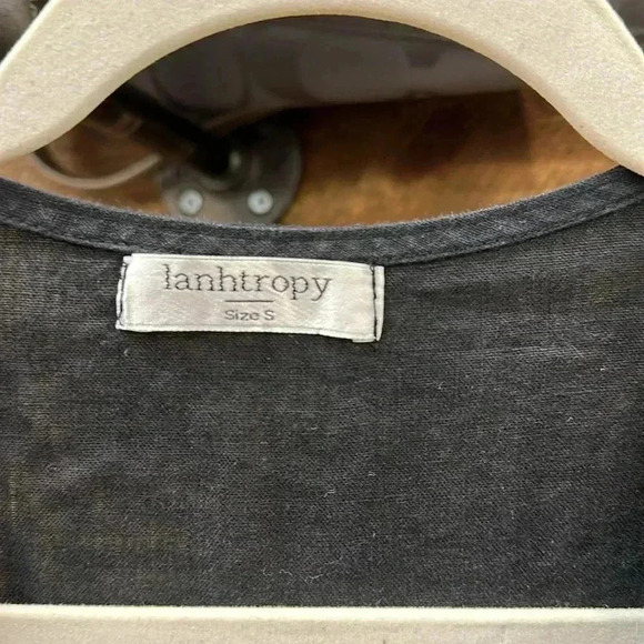 LANTROPY BLACK LINEN JUMPSUIT SIZE SMALL - Picture 3 of 8